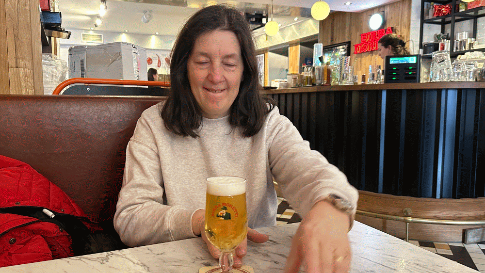 Who looks really pleased with herself?